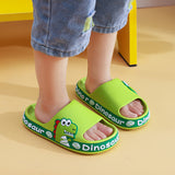 Chaussons antidérapants pour enfants avec dinosaures de dessin animé