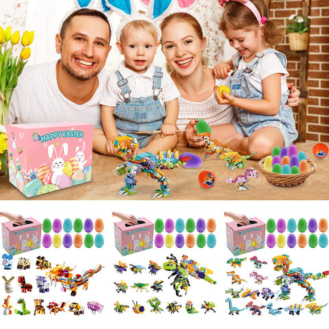 12pcs jouets à remonter oeufs de pâques préremplis