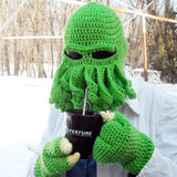 Chapeau de poulpe en laine fait à la main