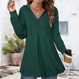 Sweat à Capuche Boutonné pour Femme