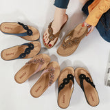 Sandales légères à bout clip fleurs pour femmes