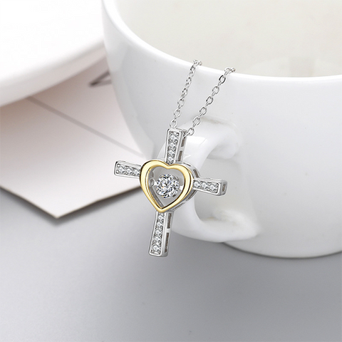 Collier croix et cœur To My Soulmate