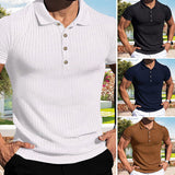 T-shirt sport homme manches courtes avec revers