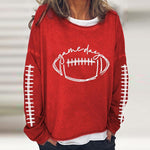 T-shirt décontracté à manches longues Gameday Football Lover pour femme