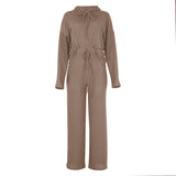 Ensemble 2 pièces décontracté à manches longues et à capuche