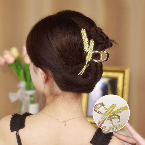 Barrette Métallique en Forme d'Oreille de Blé