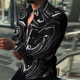 Chemise Graphique Imprimée En 3D Pour Homme