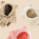 Bonnet avec écharpe intégré pour bébé