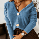 Cardigan à boutons en métal