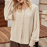 Chemise ample à boutonnage simple