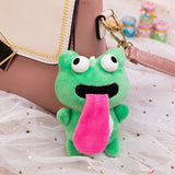 Porte-clés animal mignon grenouille en peluche