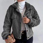 Veste en peluche à revers