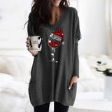 T-shirts femme verre à vin de Noël