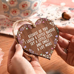 Plaque en Bois d'Amour