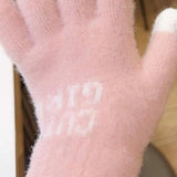 Gants tricotés en laine mignons