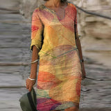 Robe vintage à col en V