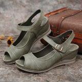 Sandales compensées à crochet creux