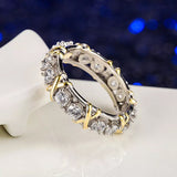 Bague Diamant Croix Pleine Moissanite