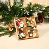 Ensemble de décorations de Noël en bois Gnome (12 pièces)