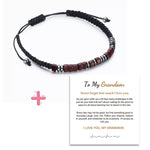 Bracelet De Code Morse Tressé En Nylon Aimanté