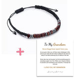 Bracelet De Code Morse Tressé En Nylon Aimanté