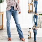 Jean skinny extensible à taille haute