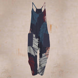 Combinaison confortable à imprimé feuille décontractée