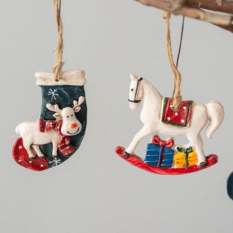 Pendentifs Décoratifs d'Arbre de Noël en Résine