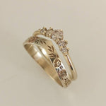 Bague Simple Couronne En V Avec Diamants
