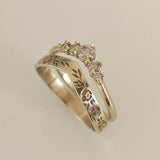 Bague Simple Couronne En V Avec Diamants
