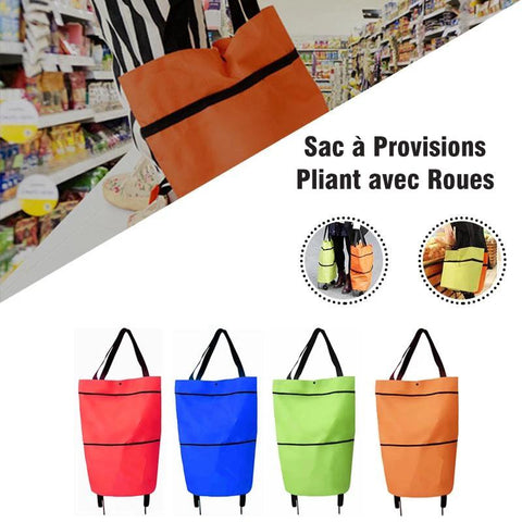 Ciaovie™ Sac à Provisions Pliant avec Roues - ciaovie