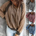 Sweat-shirt décontracté à capuche et manches longues