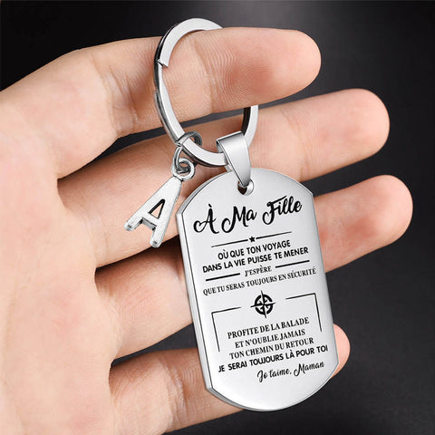 Porte-clés Militaires en Acier Inoxydable