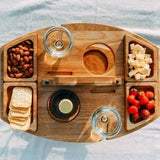 Table à Vin Portable en Bois pour Pique-nique