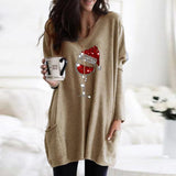 T-shirts femme verre à vin de Noël