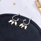 Boucles d'oreilles petits pompons de poisson