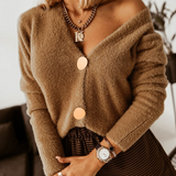 Cardigan à boutons en métal