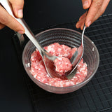 Cuillère en forme de boulette de viande en acier inoxydable