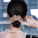 Élastiques à cheveux en cristal pour gros intestin