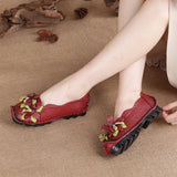 Mocassins Á Fleurs Chaussures Décontractées Plates Et Souples