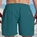Short de plage imperméable de couleur unie pour hommes