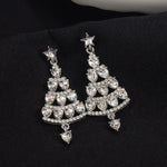Boucles d'oreilles sapin de Noël scintillantes