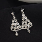 Boucles d'oreilles sapin de Noël scintillantes