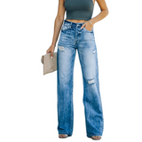 Jean Droit Déchiré Femme