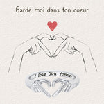 Bague coeur "Je t'aime pour toujours"