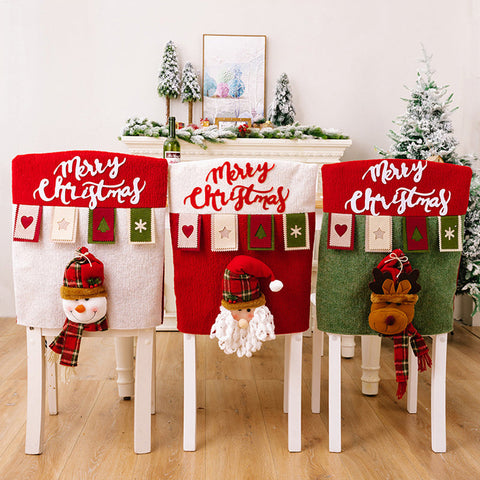⛄Housses de chaise de salle à manger décoratives🎅