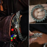 Bracelet Chaîne Dragon Fait Main en Argent