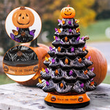 Sapin De Noël De Lumières Colorées D'Halloween