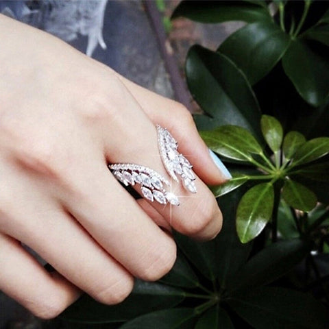 Bracelet et bague ailes d'ange