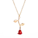 Collier Pendentif Rose 3D